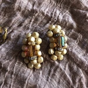 Vintage clip on earrings